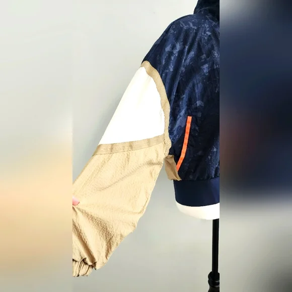 NIKE LOOSE FIT Women Jacket Size M Blue Long Sleeve Zip Pockets Nylon - Picture 5 of 15